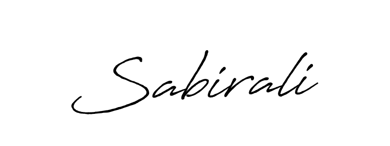 Also we have Sabirali name is the best signature style. Create professional handwritten signature collection using Antro_Vectra_Bolder autograph style. Sabirali signature style 7 images and pictures png