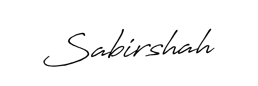 Make a beautiful signature design for name Sabirshah. With this signature (Antro_Vectra_Bolder) style, you can create a handwritten signature for free. Sabirshah signature style 7 images and pictures png
