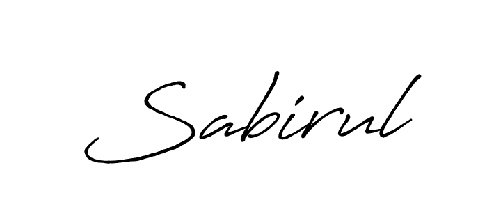 Use a signature maker to create a handwritten signature online. With this signature software, you can design (Antro_Vectra_Bolder) your own signature for name Sabirul. Sabirul signature style 7 images and pictures png