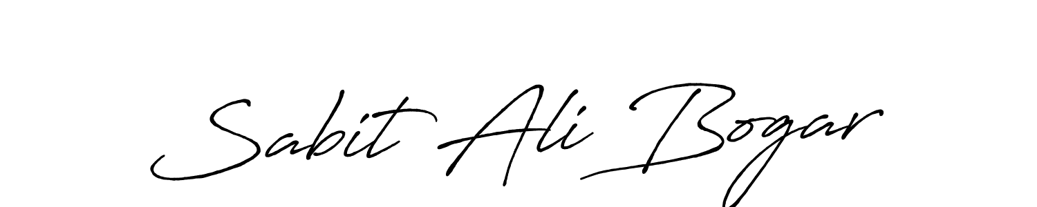 How to make Sabit Ali Bogar name signature. Use Antro_Vectra_Bolder style for creating short signs online. This is the latest handwritten sign. Sabit Ali Bogar signature style 7 images and pictures png
