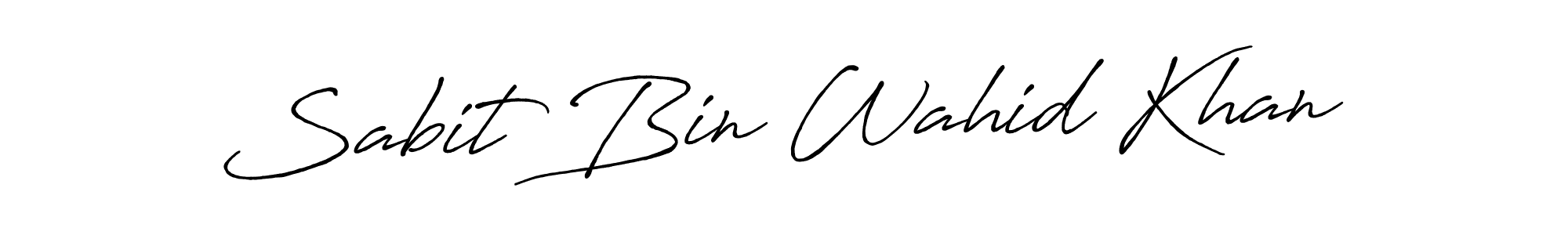 Antro_Vectra_Bolder is a professional signature style that is perfect for those who want to add a touch of class to their signature. It is also a great choice for those who want to make their signature more unique. Get Sabit Bin Wahid Khan name to fancy signature for free. Sabit Bin Wahid Khan signature style 7 images and pictures png