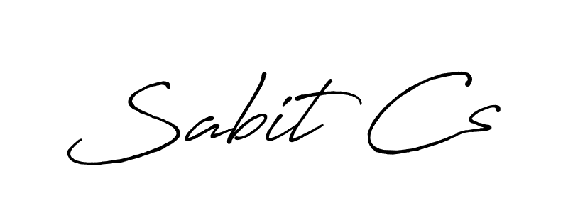 Use a signature maker to create a handwritten signature online. With this signature software, you can design (Antro_Vectra_Bolder) your own signature for name Sabit Cs. Sabit Cs signature style 7 images and pictures png