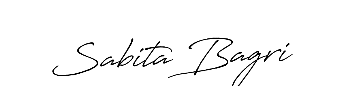 How to make Sabita Bagri name signature. Use Antro_Vectra_Bolder style for creating short signs online. This is the latest handwritten sign. Sabita Bagri signature style 7 images and pictures png