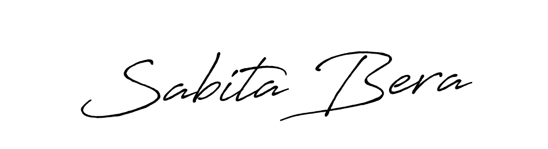 Create a beautiful signature design for name Sabita Bera. With this signature (Antro_Vectra_Bolder) fonts, you can make a handwritten signature for free. Sabita Bera signature style 7 images and pictures png