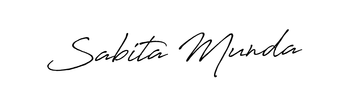 Make a beautiful signature design for name Sabita Munda. With this signature (Antro_Vectra_Bolder) style, you can create a handwritten signature for free. Sabita Munda signature style 7 images and pictures png