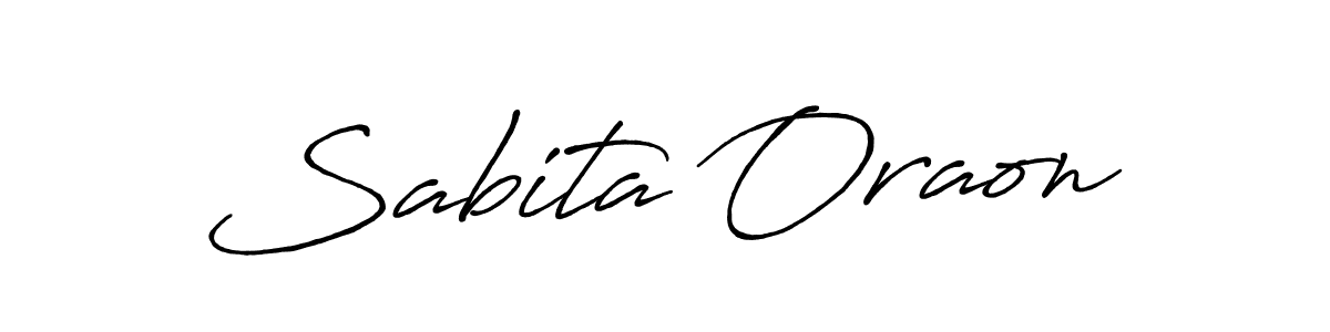 How to make Sabita Oraon name signature. Use Antro_Vectra_Bolder style for creating short signs online. This is the latest handwritten sign. Sabita Oraon signature style 7 images and pictures png