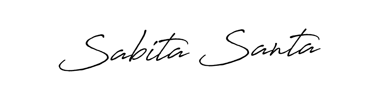 Use a signature maker to create a handwritten signature online. With this signature software, you can design (Antro_Vectra_Bolder) your own signature for name Sabita Santa. Sabita Santa signature style 7 images and pictures png