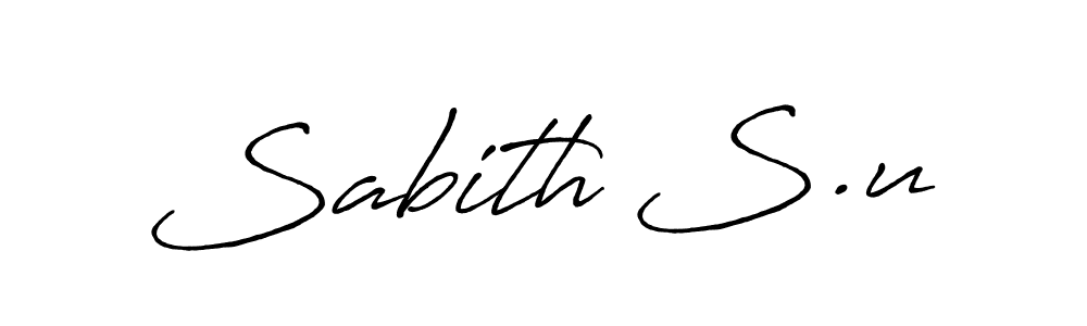 Use a signature maker to create a handwritten signature online. With this signature software, you can design (Antro_Vectra_Bolder) your own signature for name Sabith S.u. Sabith S.u signature style 7 images and pictures png