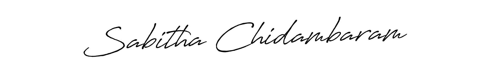 Sabitha Chidambaram stylish signature style. Best Handwritten Sign (Antro_Vectra_Bolder) for my name. Handwritten Signature Collection Ideas for my name Sabitha Chidambaram. Sabitha Chidambaram signature style 7 images and pictures png