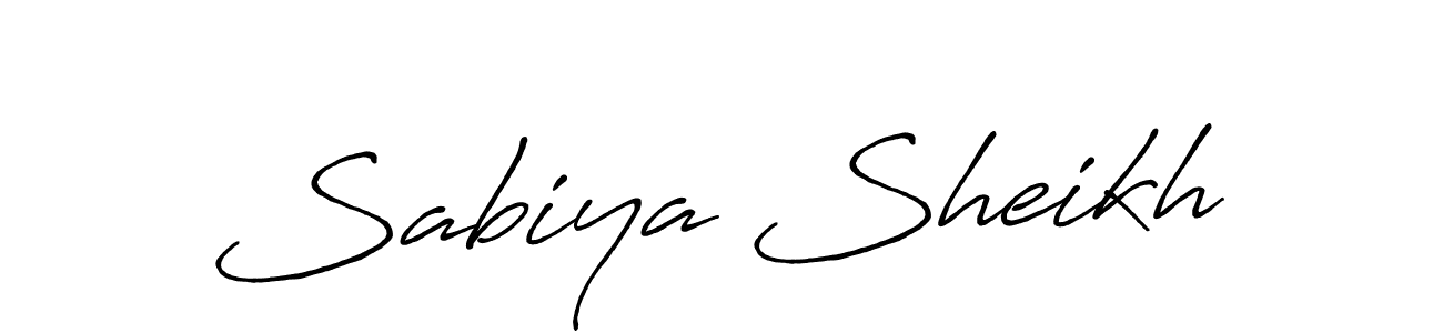 How to make Sabiya Sheikh name signature. Use Antro_Vectra_Bolder style for creating short signs online. This is the latest handwritten sign. Sabiya Sheikh signature style 7 images and pictures png