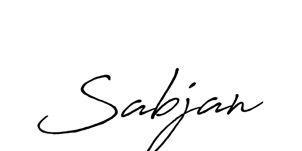 How to make Sabjan name signature. Use Antro_Vectra_Bolder style for creating short signs online. This is the latest handwritten sign. Sabjan signature style 7 images and pictures png