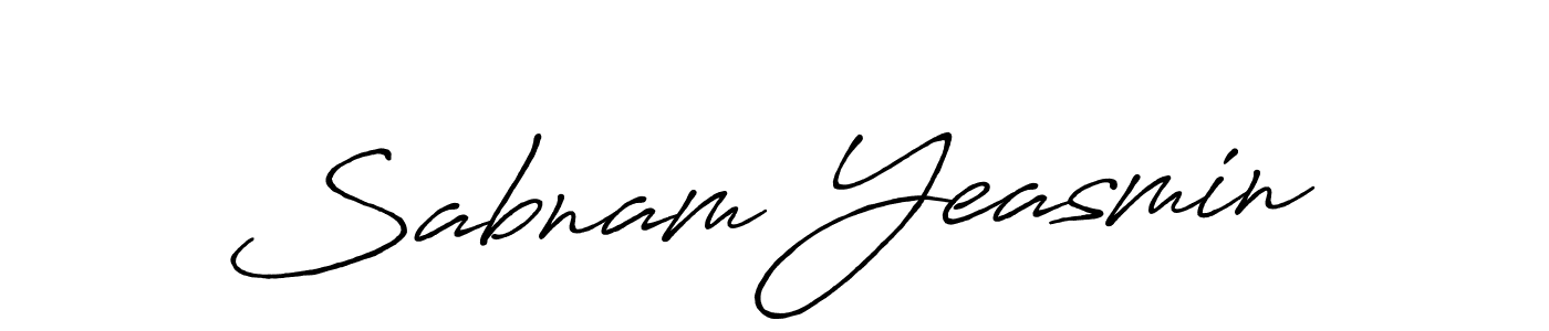 Make a short Sabnam Yeasmin signature style. Manage your documents anywhere anytime using Antro_Vectra_Bolder. Create and add eSignatures, submit forms, share and send files easily. Sabnam Yeasmin signature style 7 images and pictures png