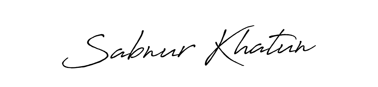 Create a beautiful signature design for name Sabnur Khatun. With this signature (Antro_Vectra_Bolder) fonts, you can make a handwritten signature for free. Sabnur Khatun signature style 7 images and pictures png