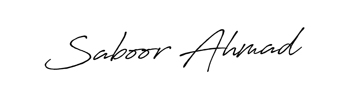 Also we have Saboor Ahmad name is the best signature style. Create professional handwritten signature collection using Antro_Vectra_Bolder autograph style. Saboor Ahmad signature style 7 images and pictures png
