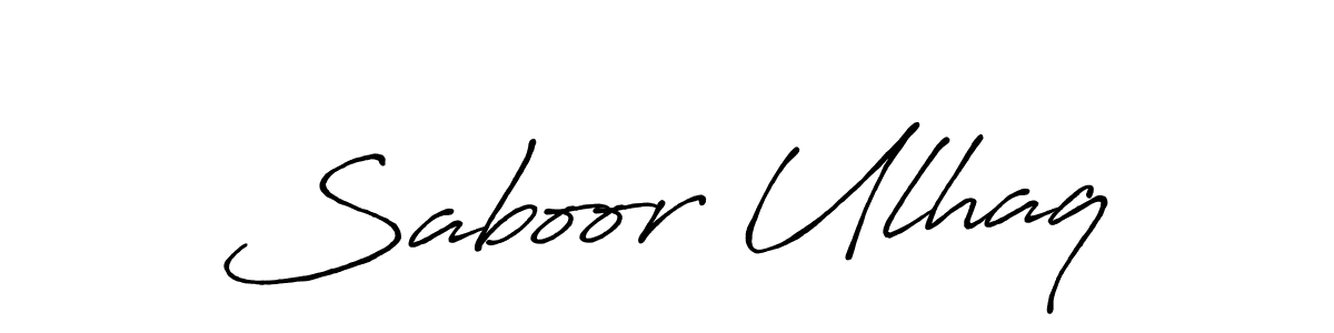 Design your own signature with our free online signature maker. With this signature software, you can create a handwritten (Antro_Vectra_Bolder) signature for name Saboor Ulhaq. Saboor Ulhaq signature style 7 images and pictures png
