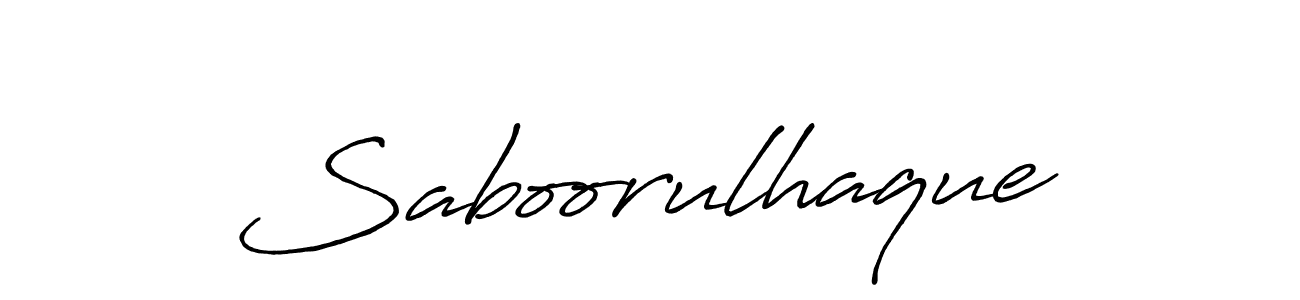 Use a signature maker to create a handwritten signature online. With this signature software, you can design (Antro_Vectra_Bolder) your own signature for name Saboorulhaque. Saboorulhaque signature style 7 images and pictures png