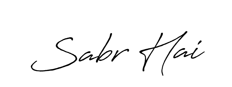 Sabr Hai stylish signature style. Best Handwritten Sign (Antro_Vectra_Bolder) for my name. Handwritten Signature Collection Ideas for my name Sabr Hai. Sabr Hai signature style 7 images and pictures png