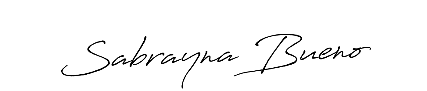 Sabrayna Bueno stylish signature style. Best Handwritten Sign (Antro_Vectra_Bolder) for my name. Handwritten Signature Collection Ideas for my name Sabrayna Bueno. Sabrayna Bueno signature style 7 images and pictures png