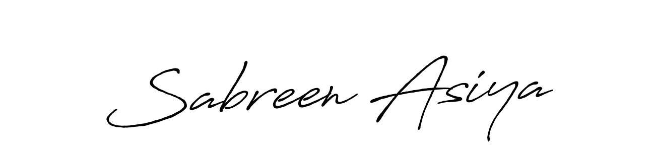 Sabreen Asiya stylish signature style. Best Handwritten Sign (Antro_Vectra_Bolder) for my name. Handwritten Signature Collection Ideas for my name Sabreen Asiya. Sabreen Asiya signature style 7 images and pictures png