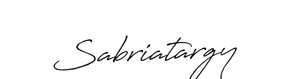 Design your own signature with our free online signature maker. With this signature software, you can create a handwritten (Antro_Vectra_Bolder) signature for name Sabriatargy. Sabriatargy signature style 7 images and pictures png