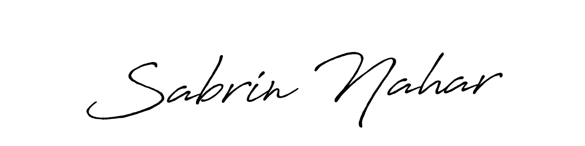 Design your own signature with our free online signature maker. With this signature software, you can create a handwritten (Antro_Vectra_Bolder) signature for name Sabrin Nahar. Sabrin Nahar signature style 7 images and pictures png