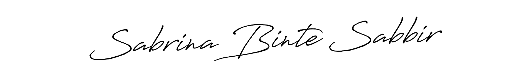 How to make Sabrina Binte Sabbir name signature. Use Antro_Vectra_Bolder style for creating short signs online. This is the latest handwritten sign. Sabrina Binte Sabbir signature style 7 images and pictures png