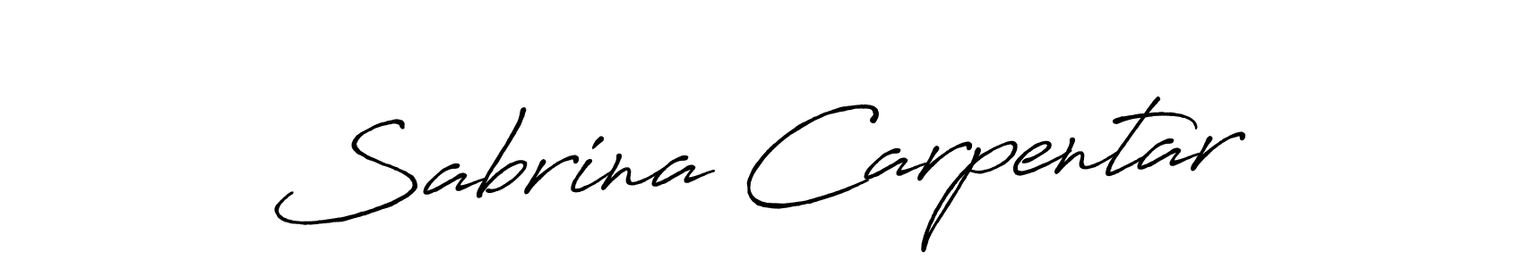 Make a beautiful signature design for name Sabrina Carpentar. With this signature (Antro_Vectra_Bolder) style, you can create a handwritten signature for free. Sabrina Carpentar signature style 7 images and pictures png