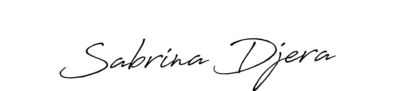 Create a beautiful signature design for name Sabrina Djera. With this signature (Antro_Vectra_Bolder) fonts, you can make a handwritten signature for free. Sabrina Djera signature style 7 images and pictures png