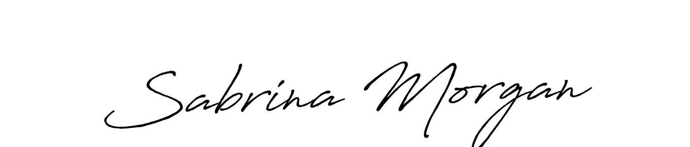 Sabrina Morgan stylish signature style. Best Handwritten Sign (Antro_Vectra_Bolder) for my name. Handwritten Signature Collection Ideas for my name Sabrina Morgan. Sabrina Morgan signature style 7 images and pictures png