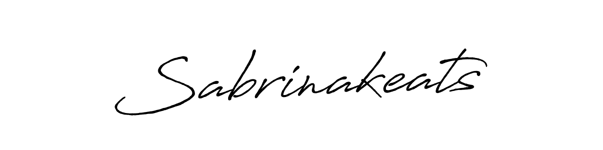 The best way (Antro_Vectra_Bolder) to make a short signature is to pick only two or three words in your name. The name Sabrinakeats include a total of six letters. For converting this name. Sabrinakeats signature style 7 images and pictures png