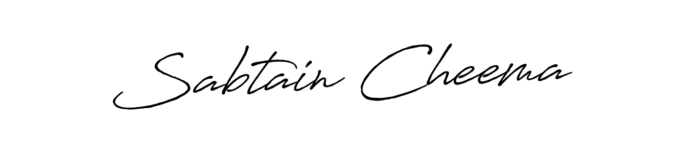 Design your own signature with our free online signature maker. With this signature software, you can create a handwritten (Antro_Vectra_Bolder) signature for name Sabtain Cheema. Sabtain Cheema signature style 7 images and pictures png