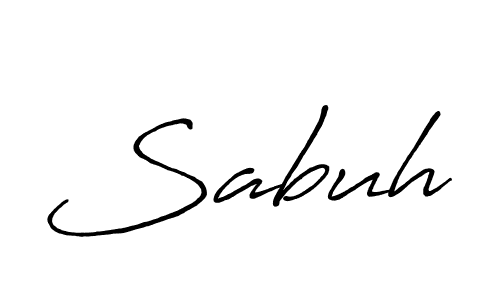 It looks lik you need a new signature style for name Sabuh. Design unique handwritten (Antro_Vectra_Bolder) signature with our free signature maker in just a few clicks. Sabuh signature style 7 images and pictures png