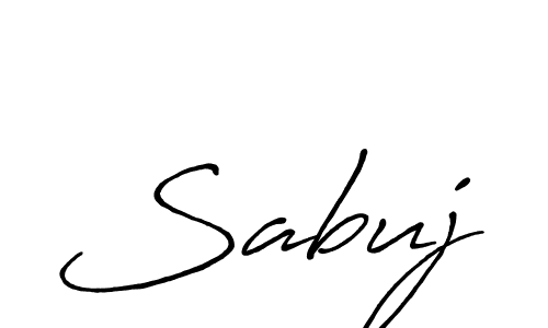 How to make Sabuj name signature. Use Antro_Vectra_Bolder style for creating short signs online. This is the latest handwritten sign. Sabuj signature style 7 images and pictures png