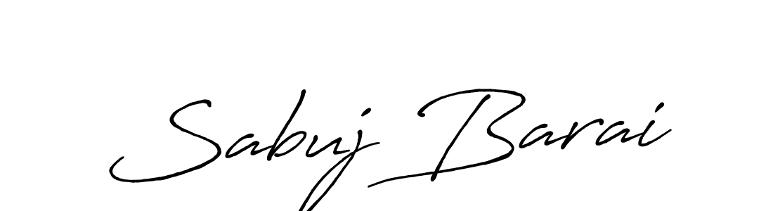 Design your own signature with our free online signature maker. With this signature software, you can create a handwritten (Antro_Vectra_Bolder) signature for name Sabuj Barai. Sabuj Barai signature style 7 images and pictures png