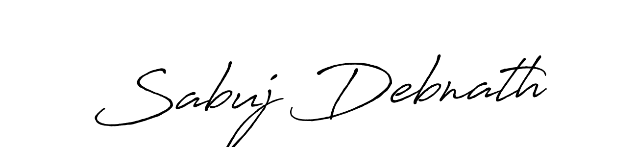 Also we have Sabuj Debnath name is the best signature style. Create professional handwritten signature collection using Antro_Vectra_Bolder autograph style. Sabuj Debnath signature style 7 images and pictures png