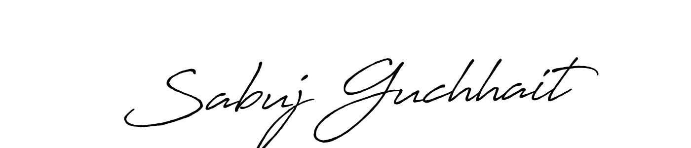 How to make Sabuj Guchhait signature? Antro_Vectra_Bolder is a professional autograph style. Create handwritten signature for Sabuj Guchhait name. Sabuj Guchhait signature style 7 images and pictures png