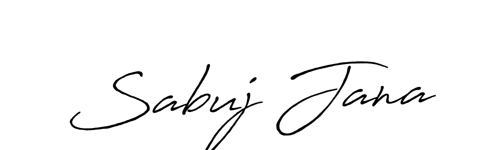 Create a beautiful signature design for name Sabuj Jana. With this signature (Antro_Vectra_Bolder) fonts, you can make a handwritten signature for free. Sabuj Jana signature style 7 images and pictures png