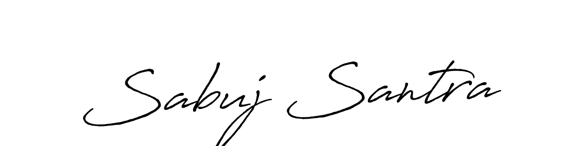 Make a beautiful signature design for name Sabuj Santra. With this signature (Antro_Vectra_Bolder) style, you can create a handwritten signature for free. Sabuj Santra signature style 7 images and pictures png