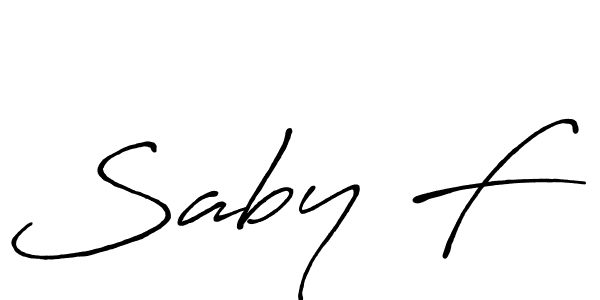 if you are searching for the best signature style for your name Saby F. so please give up your signature search. here we have designed multiple signature styles  using Antro_Vectra_Bolder. Saby F signature style 7 images and pictures png