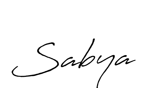 How to make Sabya signature? Antro_Vectra_Bolder is a professional autograph style. Create handwritten signature for Sabya name. Sabya signature style 7 images and pictures png