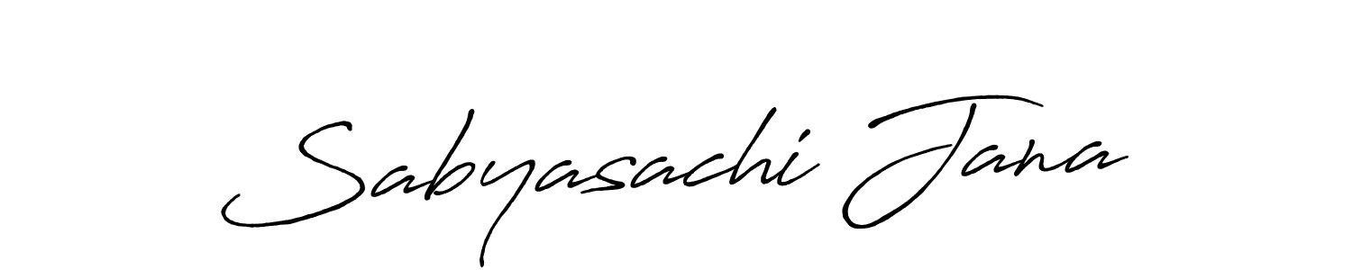 Make a beautiful signature design for name Sabyasachi Jana. With this signature (Antro_Vectra_Bolder) style, you can create a handwritten signature for free. Sabyasachi Jana signature style 7 images and pictures png