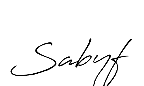 Also we have Sabyf name is the best signature style. Create professional handwritten signature collection using Antro_Vectra_Bolder autograph style. Sabyf signature style 7 images and pictures png