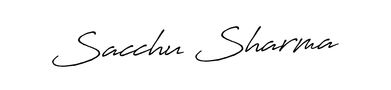How to make Sacchu Sharma signature? Antro_Vectra_Bolder is a professional autograph style. Create handwritten signature for Sacchu Sharma name. Sacchu Sharma signature style 7 images and pictures png