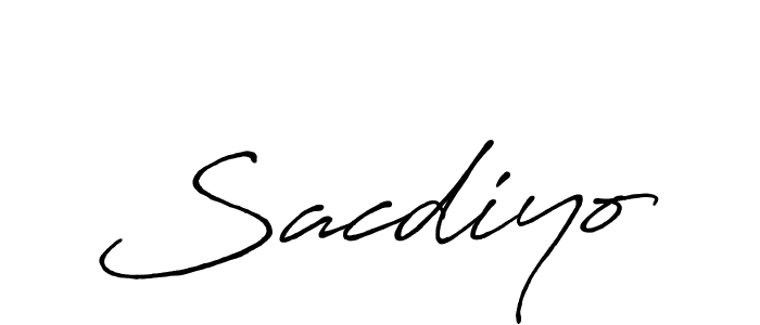 Use a signature maker to create a handwritten signature online. With this signature software, you can design (Antro_Vectra_Bolder) your own signature for name Sacdiyo. Sacdiyo signature style 7 images and pictures png