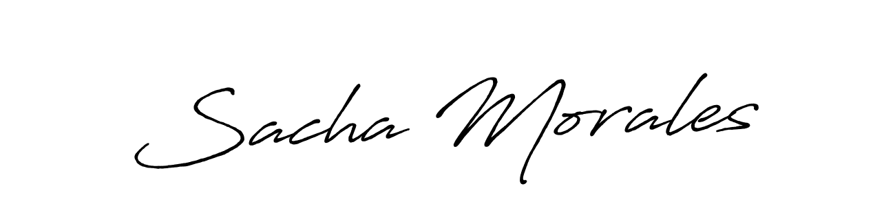 You should practise on your own different ways (Antro_Vectra_Bolder) to write your name (Sacha Morales) in signature. don't let someone else do it for you. Sacha Morales signature style 7 images and pictures png