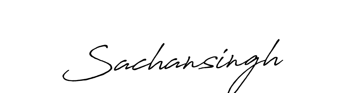 Create a beautiful signature design for name Sachansingh. With this signature (Antro_Vectra_Bolder) fonts, you can make a handwritten signature for free. Sachansingh signature style 7 images and pictures png