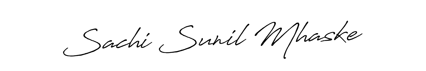 How to make Sachi Sunil Mhaske name signature. Use Antro_Vectra_Bolder style for creating short signs online. This is the latest handwritten sign. Sachi Sunil Mhaske signature style 7 images and pictures png