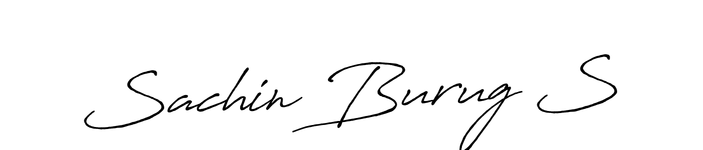 This is the best signature style for the Sachin Burug S name. Also you like these signature font (Antro_Vectra_Bolder). Mix name signature. Sachin Burug S signature style 7 images and pictures png