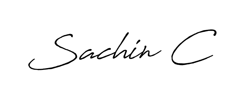 How to Draw Sachin C signature style? Antro_Vectra_Bolder is a latest design signature styles for name Sachin C. Sachin C signature style 7 images and pictures png