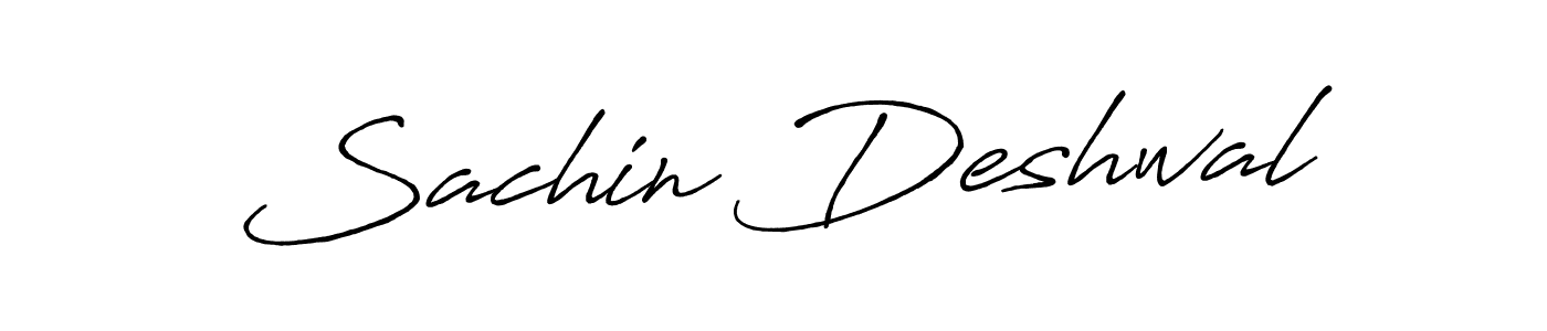 How to make Sachin Deshwal name signature. Use Antro_Vectra_Bolder style for creating short signs online. This is the latest handwritten sign. Sachin Deshwal signature style 7 images and pictures png